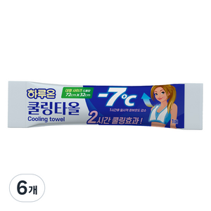 하루온 쿨링타올 대형 72 x 32cm, 6개