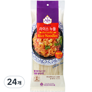 티아시아키친 라이스누들 볶음면용 5mm, 250g, 24개