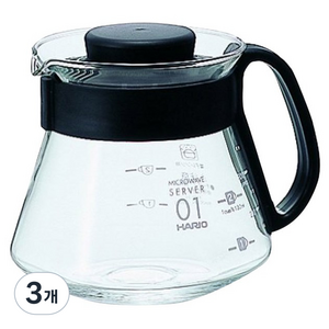 하리오 핸드드립 서버, 360ml, 3개, 단품