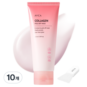 아브카 바르는 콜라겐 필오프 모공 랩핑 마스크 100ml, 1개입, 10개