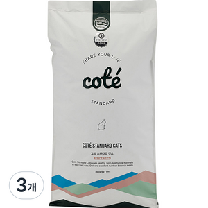 꼬뜨 전연령 스탠다드 캣츠 건식사료, 닭+오리, 20kg, 3개