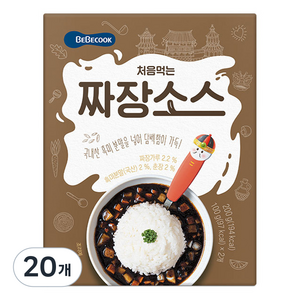 베베쿡 처음먹는 덮밥 소스, 짜장, 200g, 20개