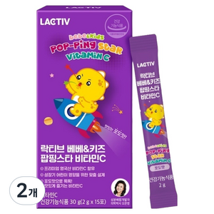 락티브 베베 키즈 팝핑스타 비타민C 15p, 30g, 2개