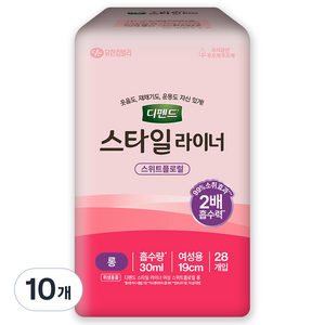 디펜드 여성용 스타일 라이너 스위트플로럴향, 28개입, 10개