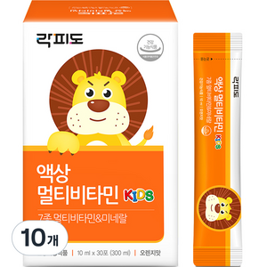 락피도 액상 멀티비타민 KIDS 30p, 300ml, 10개