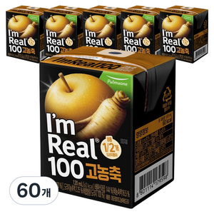 풀무원 아임리얼 100 고농축 배도라지, 120ml, 60개