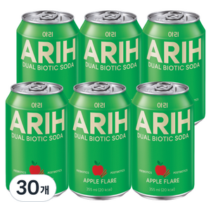 아리 듀얼바이오틱소다 애플 플레어, 30개, 355ml