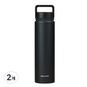 글라스락 스포티 핸들 텀블러, 블랙, 700ml, 2개