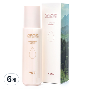에네스티 수안수 콜라겐 비건 솔루션 온천수 로션, 185ml, 6개