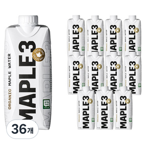 메이플3 캐나다 유기농 인증 메이플워터, 500ml, 36개