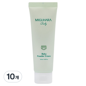 미구하라 베이비 파우더 크림, 120ml, 10개