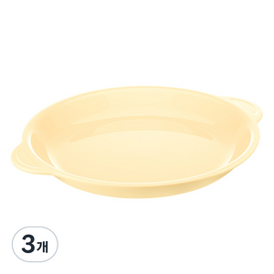 에디슨 아동용 에코젠 플레이트, 옐로우, 3개