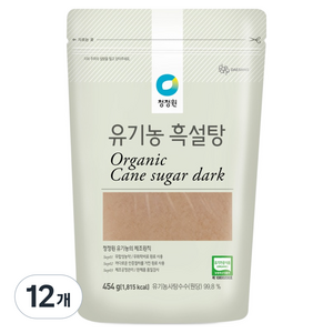 청정원 유기농 흑설탕, 454g, 12개
