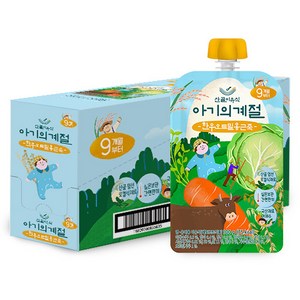 에코맘의산골이유식 아기의계절 후기 한우 오트밀 옹근죽, 100g, 10개