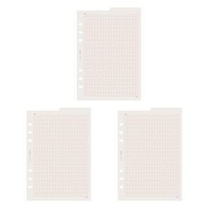 플레픽 A5 6공 양면 인덱스 패드 다이어리 리필 속지 원고지 3p, 1개입, 3개