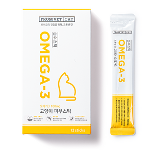 프롬벳 고양이 순수스틱 영양제, 12회분, 피부/피모, 1개