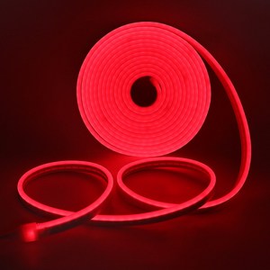 지아이비 DC12V LED 네온플렉스 줄조명 8mm x 16mm x 5m, 레드