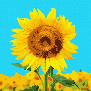 플레이어바웃 명화 그리기 DIY 세트 20 x 20 cm, 화창한 해바라기, 1개