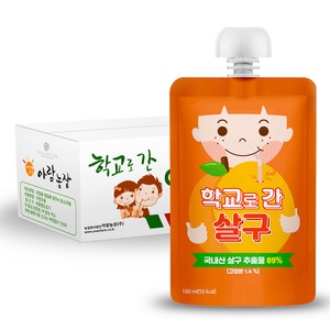 아람농장 학교로 간 주스, 100ml, 40개, 살구