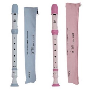 쥬크박스 엘리스 3단 소프라노 칼라리코더 2p, 분홍 + 하늘, 1세트