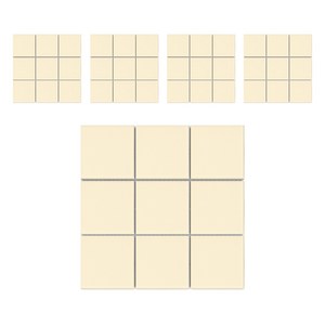 모네스페스 자기질 모자이크 타일 100mm, 아이보리(무광), 5개