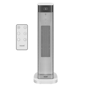 한경희생활과학 AI 음성인식 그래핀 PTC 리모컨 타워형 온풍기 전기히터, HA-27000FH, 화이트