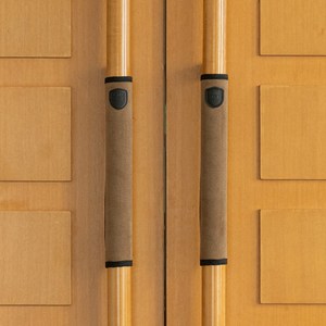클린모드 항균 벨벳 벨크로 세로형 도어핸들커버, 브라운