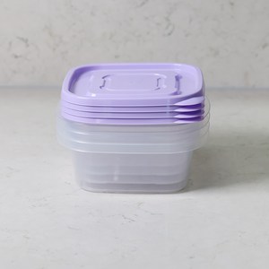 롯데이라이프 이라이프 튼튼간편 보관용기 정사각, 4개, 250ml