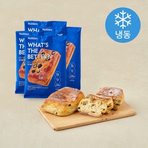 널담 고단백 저당 네모바게트 치즈올리브 (냉동), 90g, 4개, 1개입