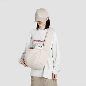 하이드림 반려동물 컴포트 슬링백, 연베이지, 1개