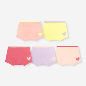 유니프랜드 여아용 마노 60수 면스판 랍바 드로즈 5종 세트