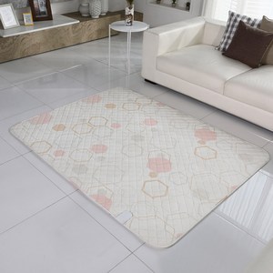 일월 마이크로 카본 온열매트 전기요, 더블(140 x 180 cm), 육각형 패턴