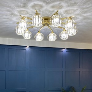 리스코 10등 직부등 거실 인테리어 조명, 골드