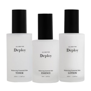 디플로이 밸런싱 에센셜 기초 스킨 토너 100ml + 로션 100ml + 에센스 55ml 세트, 1세트