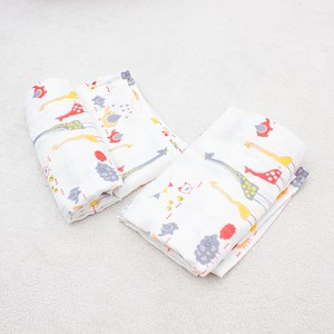 베이비스토리 밤부 거즈 속싸개 블랭킷 동물 2p, 핑크