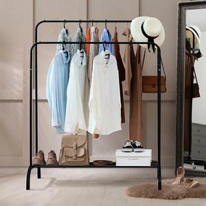 레토 이동식 2단 스탠드 행거, 블랙