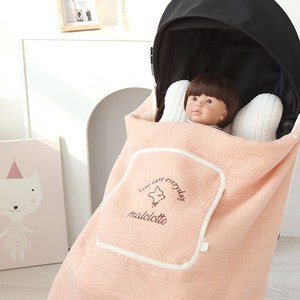 마롤로뜨 간절기 3중 거즈 아기띠워머, 핑크밤비