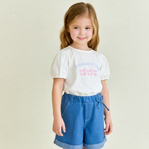 헤이미니 여아용 통기성 썸머러브미리본 티셔츠