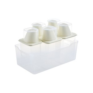 이지앤프리 이지킵 다용도 잡곡용기 IVORY 870ml x 5p + 트레이 소 세트, 1세트, 5개