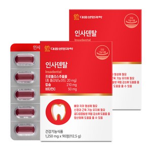 대웅생명과학 인사덴탈, 90정, 112.5g, 2개