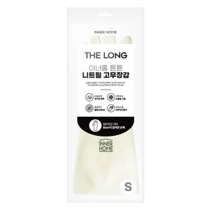 이너홈 더롱 튼튼 니트릴 고무장갑, 화이트, 소(S), 1개