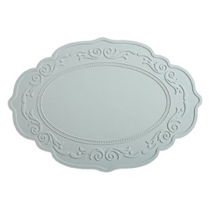 포시엘라 실리콘 방수 식탁 테이블 매트, 라이트 그레이, 가로세로(430 x 300 mm) / 두께(2mm), 1개