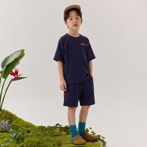 올리반 아동용 삥줄 포인트 반바지 상하복 세트 골드박스 특가