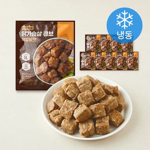 한끼통살 닭가슴살 큐브 떡갈비맛 (냉동), 100g, 10개, 1개입