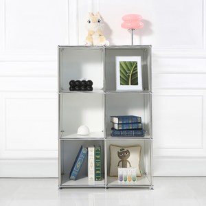 이가페 미드센츄리 모듈수납장 듀오 2x3 오픈책장 방문설치, 화이트, 3단