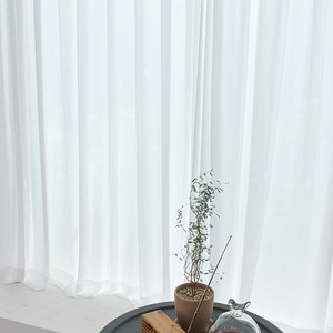 메종텍스타일 방염 도톰한 촤르르 쉬폰커튼 + 저소음 고급 레일 세트 방문설치