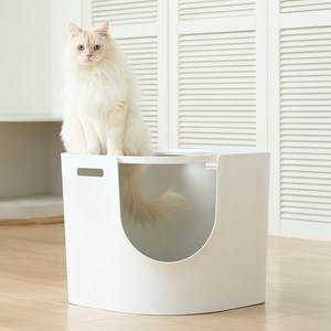 DUIT 고양이 푸푸박스 투웨이 화장실, 화이트, 1개