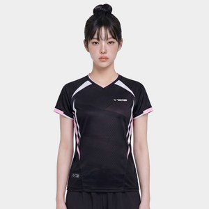빅터 여성용 PINK STEALTH 배드민턴 티셔츠 VTC6CGW009F