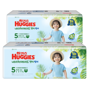 하기스 네이처메이드 썸머 팬티형 기저귀 유아용, 5단계, 80매