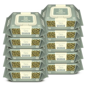 네이쳐러브메레 프리미엄 녹두 미니 물티슈 휴대캡형, 77g, 20매, 10개